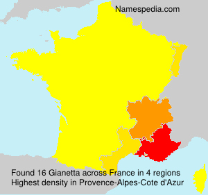 Surname Gianetta in France Surname Gianetta in France