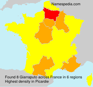 Surname Giarraputo in France Surname Giarraputo in France