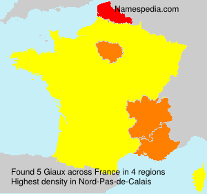 Surname Giaux in France Surname Giaux in France
