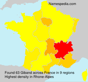 Surname Giband in France Surname Giband in France
