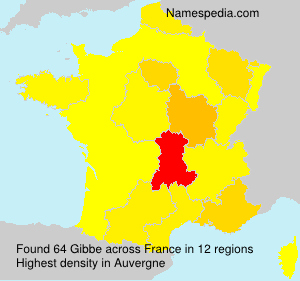 Surname Gibbe in France Surname Gibbe in France