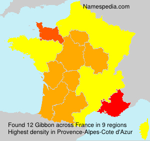 Surname Gibbon in France