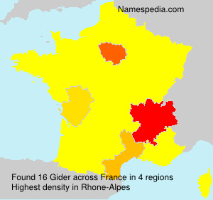 Surname Gider in France Surname Gider in France