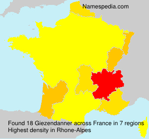 Surname Giezendanner in France Surname Giezendanner in France