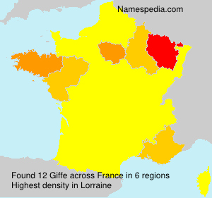 Surname Giffe in France Surname Giffe in France