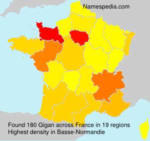 Surname Gigan in France Surname Gigan in France