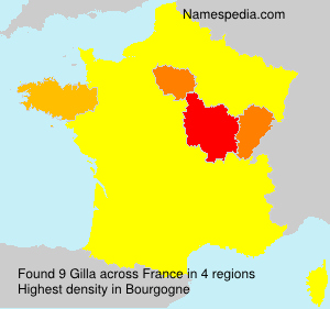 Surname Gilla in France Surname Gilla in France