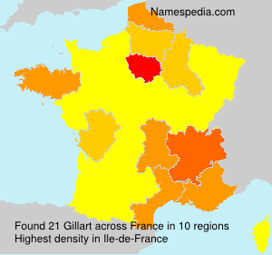 Surname Gillart in France Surname Gillart in France