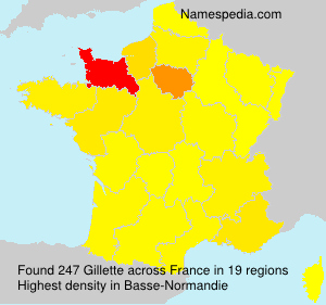 Surname Gillette in France Surname Gillette in France