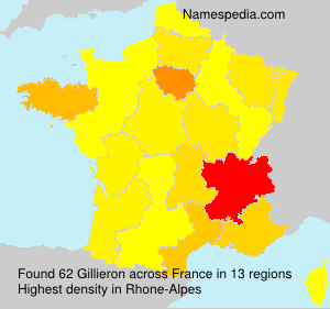 Surname Gillieron in France Surname Gillieron in France