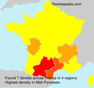 Surname Ginella in France Surname Ginella in France