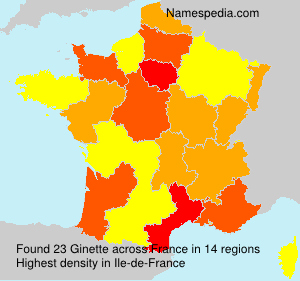 Surname Ginette in France Surname Ginette in France