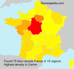Surname Gion in France Surname Gion in France