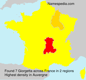 Surname Giorgetta in France Surname Giorgetta in France