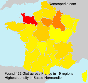 Surname Giot in France Surname Giot in France