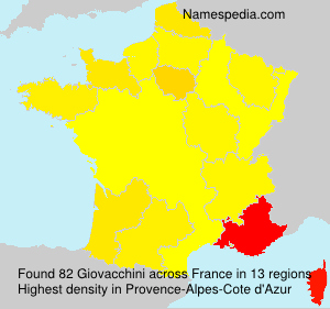 Surname Giovacchini in France Surname Giovacchini in France