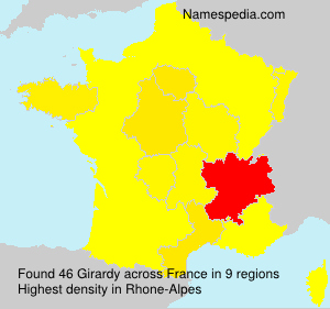 Surname Girardy in France Surname Girardy in France