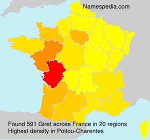 Surname Giret in France Surname Giret in France