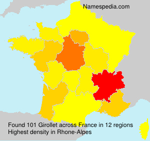 Surname Girollet in France Surname Girollet in France