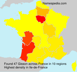 Surname Gisson in France Surname Gisson in France