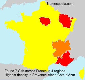 Surname Gith in France Surname Gith in France