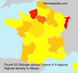 Surname Gittinger in France Surname Gittinger in France