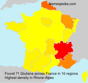 Surname Giuliana in France Surname Giuliana in France