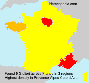Surname Giulieri in France Surname Giulieri in France
