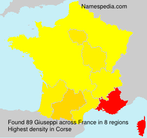 Surname Giuseppi in France Surname Giuseppi in France