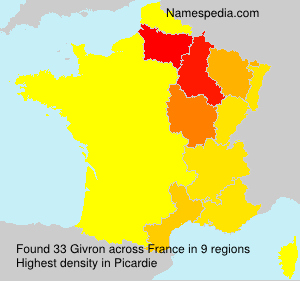 Surname Givron in France Surname Givron in France