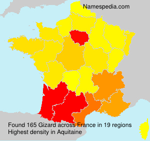 Surname Gizard in France Surname Gizard in France