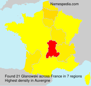 Surname Glanowski in France Surname Glanowski in France
