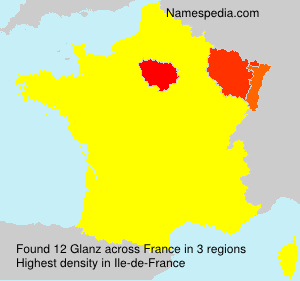 Surname Glanz in France Surname Glanz in France