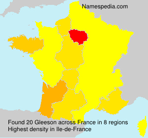 Surname Gleeson in France Surname Gleeson in France
