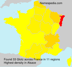 Surname Glotz in France Surname Glotz in France