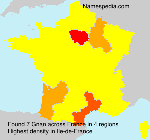 Surname Gnan in France Surname Gnan in France