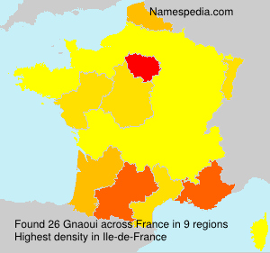 Surname Gnaoui in France Surname Gnaoui in France