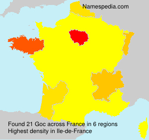 Surname Goc in France Surname Goc in France