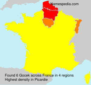Surname Gocek in France Surname Gocek in France