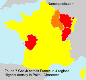 Surname Gocyk in France