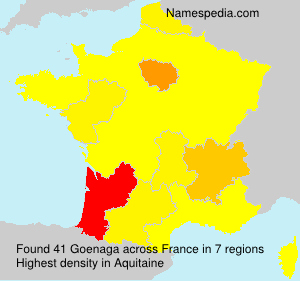 Surname Goenaga in France Surname Goenaga in France