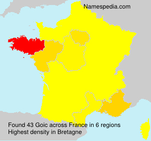 Surname Goic in France Surname Goic in France