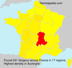 Surname Goigoux in France Surname Goigoux in France