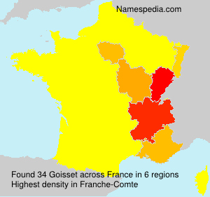 Surname Goisset in France Surname Goisset in France