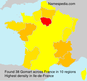 Surname Gomart in France Surname Gomart in France