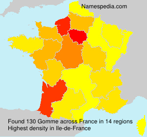 Surname Gomme in France Surname Gomme in France