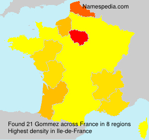Surname Gommez in France Surname Gommez in France