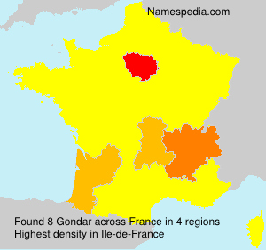 Surname Gondar in France Surname Gondar in France