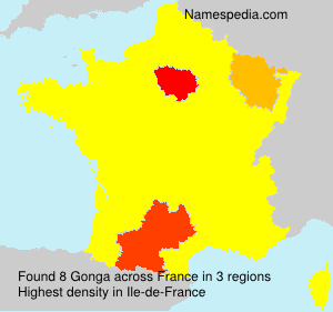 Surname Gonga in France Surname Gonga in France
