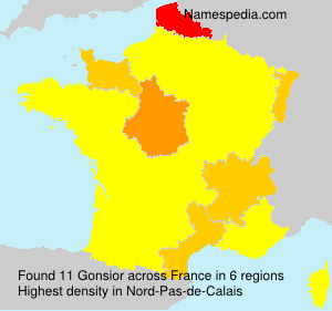 Surname Gonsior in France Surname Gonsior in France
